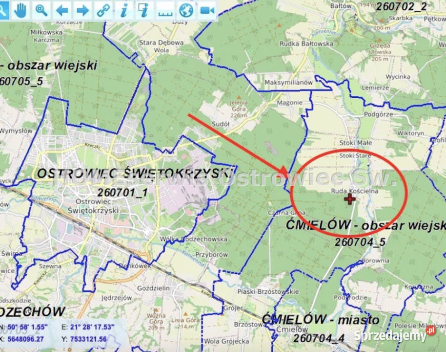 Grunt 2600m2 Ćmielów