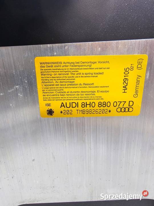 PAŁĄK KAPOTAŻOWY AUDI A4 B6 B7 CABRIO 8H0880077D śląskie Przystajń