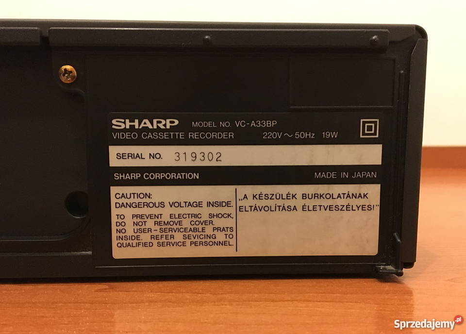 Magnetowid Sharp model VC A33 Stalowa Wola