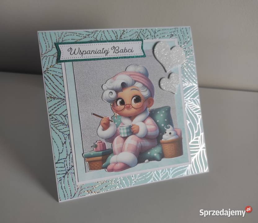 Kartka ręcznie robiona na Dzień Babci 4