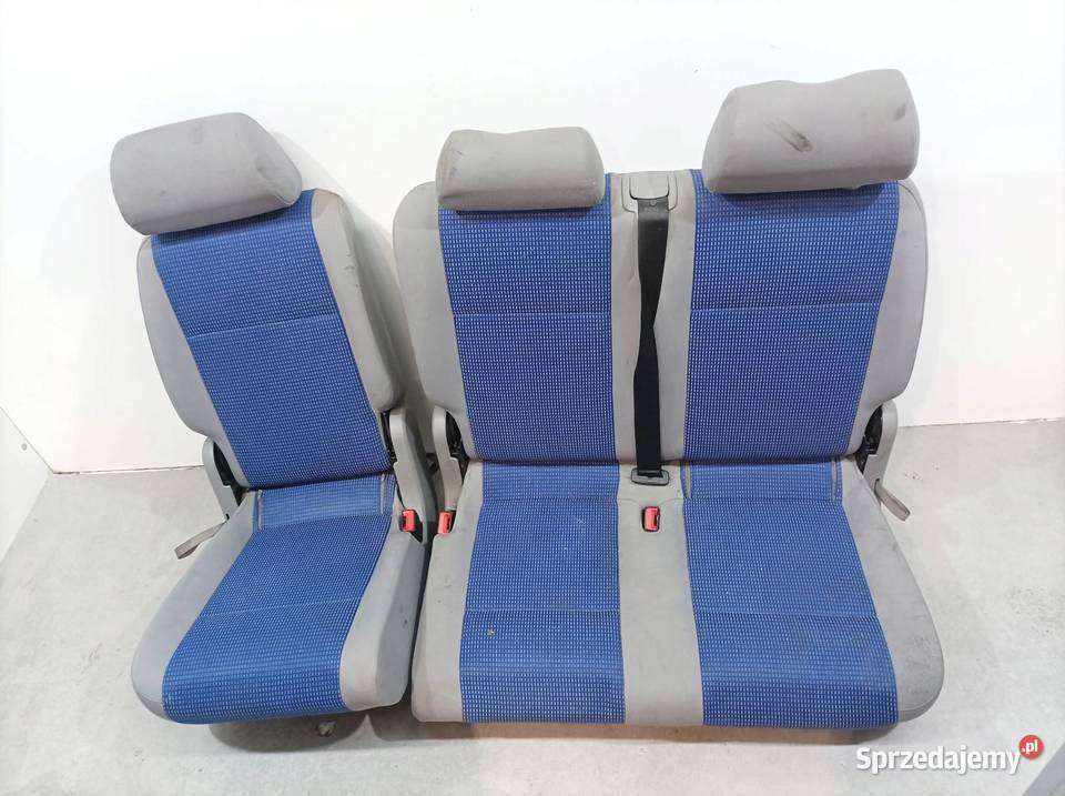 FOTELE PRZÓD TYŁ II RZĄD KOMPLET NIEBIESKIE