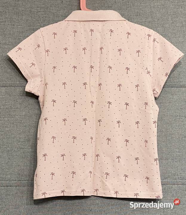 Różowa polówka w palmy 4F rozmiar 140