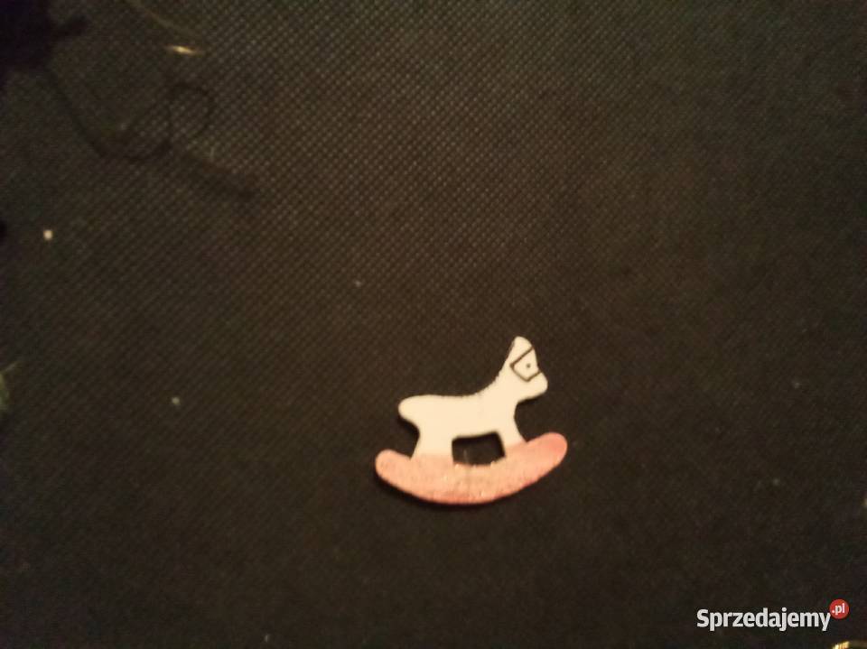 Drewniana zawieszka na choinkę konik PRL Warszawa