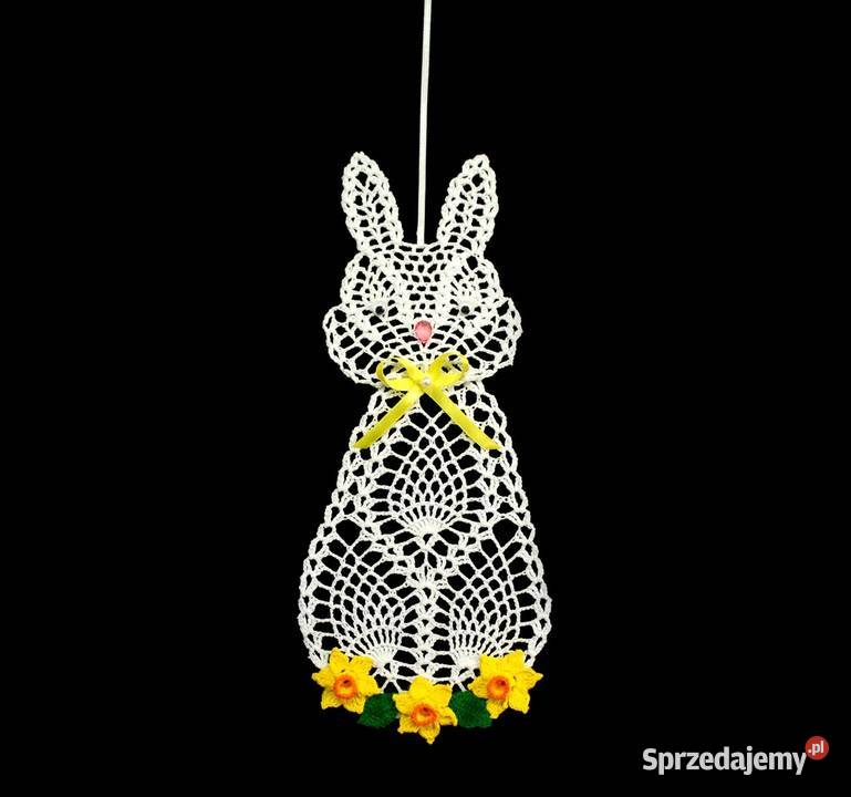 Zawieszka ozdoba na okno szydełkowa 13x30 Z190 Kluczbork