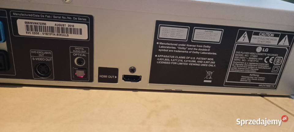 LG 192H Dvd player videorecorder pilot Sędziszów sprzedam
