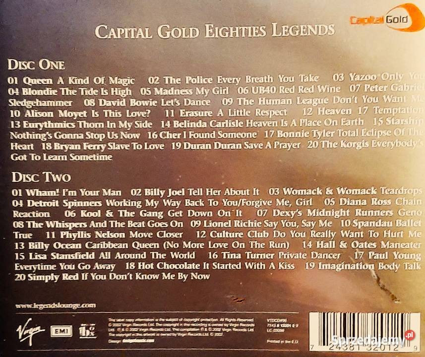 Składankę 2CD Capital Gold Legends 40 Suiper Ostrowiec Świętokrzyski
