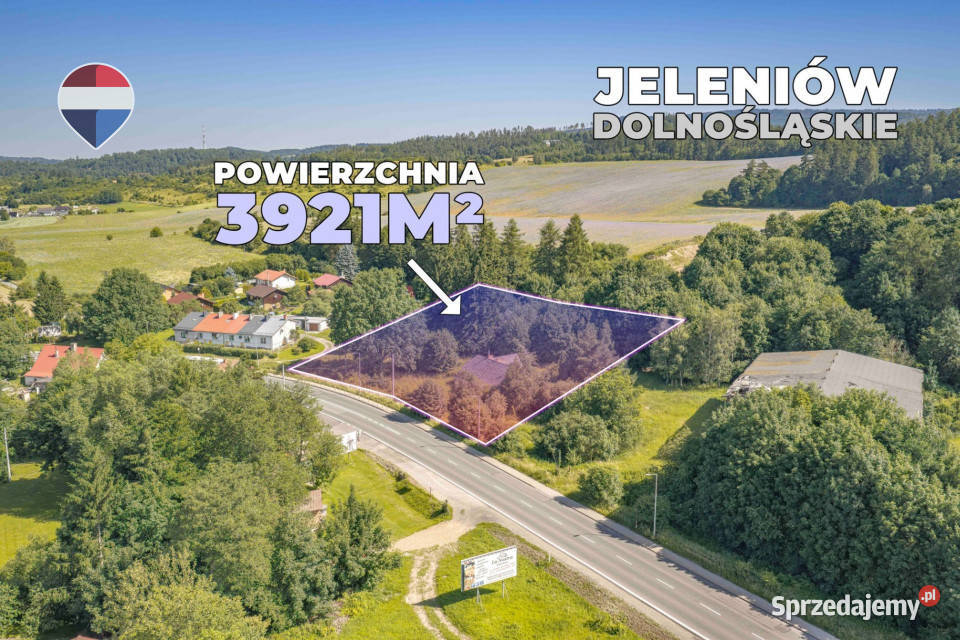Na sprzedaż 3921 m DK8 z mediami Grunty i działki Jeleniów