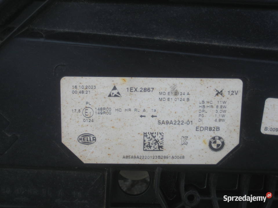 bmw x1 u11 2225r lampa przód prawa lewa full led Lampy przednie wielkopolskie