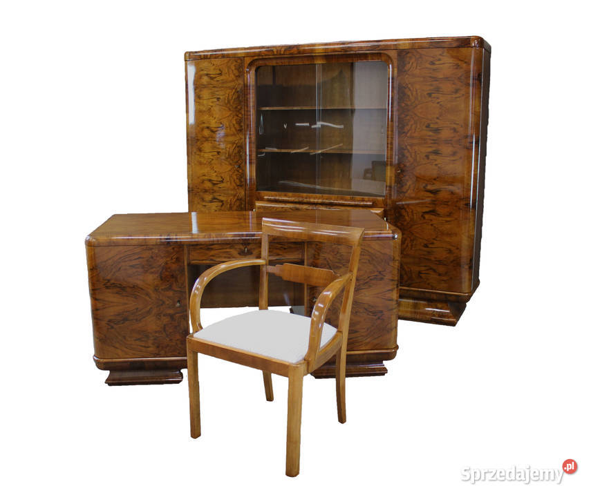 Zestaw gabinetowy art deco biurko biblioteka kujawsko-pomorskie