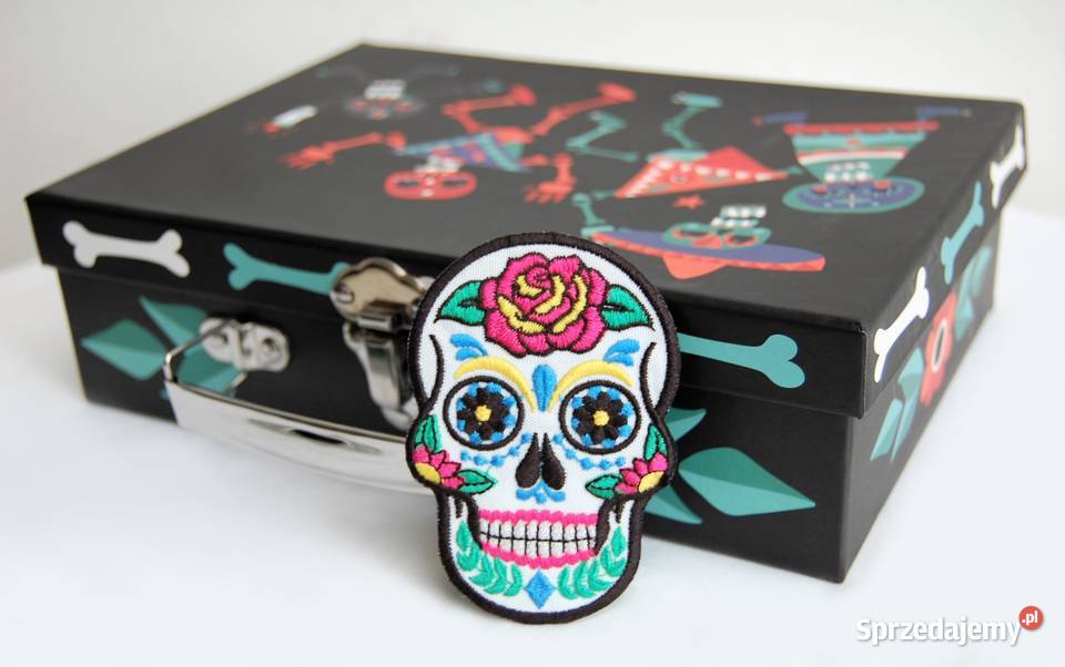 Naszywka naprawowanka czaszka Santa Muerte Uniseks Ozdoby