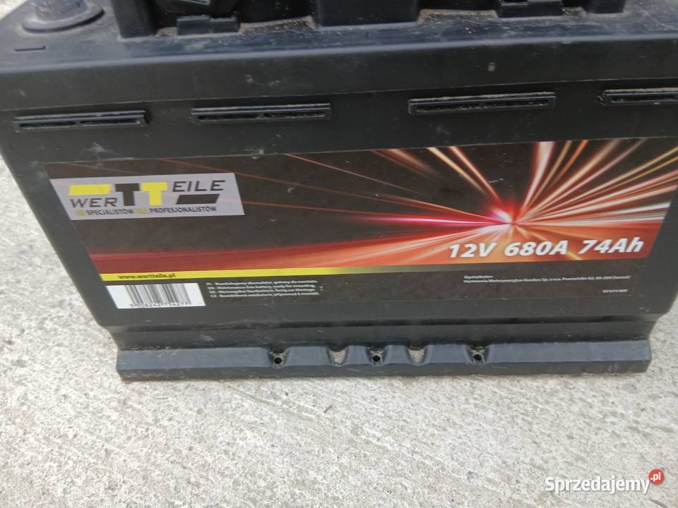 Używany Akumulator 74Ah 680A zużycie 30 Szczerbice