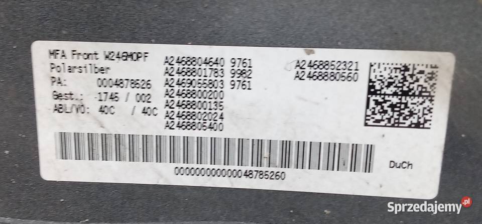 Mercedes B Klasa W246 Lift zderzak przedni Przeźmierowo sprzedam