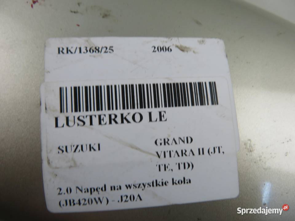 LUSTERKO LEWE SUZUKI GRAND VITARA II 5 PIN C12 Lusterka zewnętrzne małopolskie sprzedam