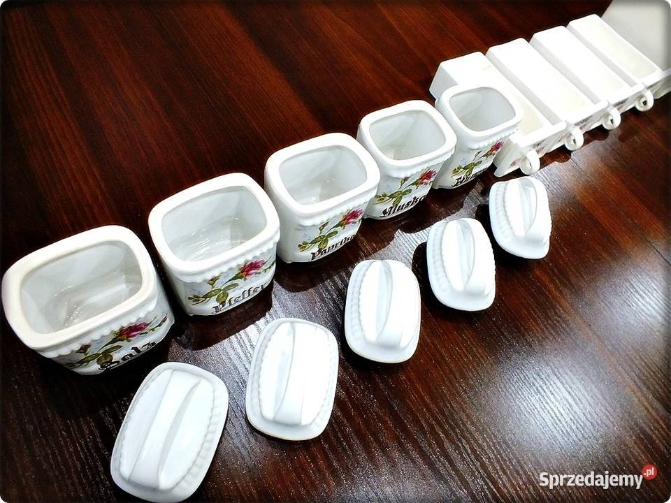 Zestaw Stare pojemniki kuchenne porcelana Żary sprzedam