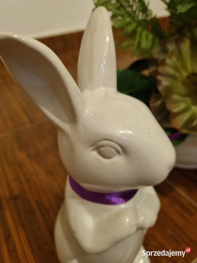 Zając Wielkanocny Duży Ceramika Biała Lublin