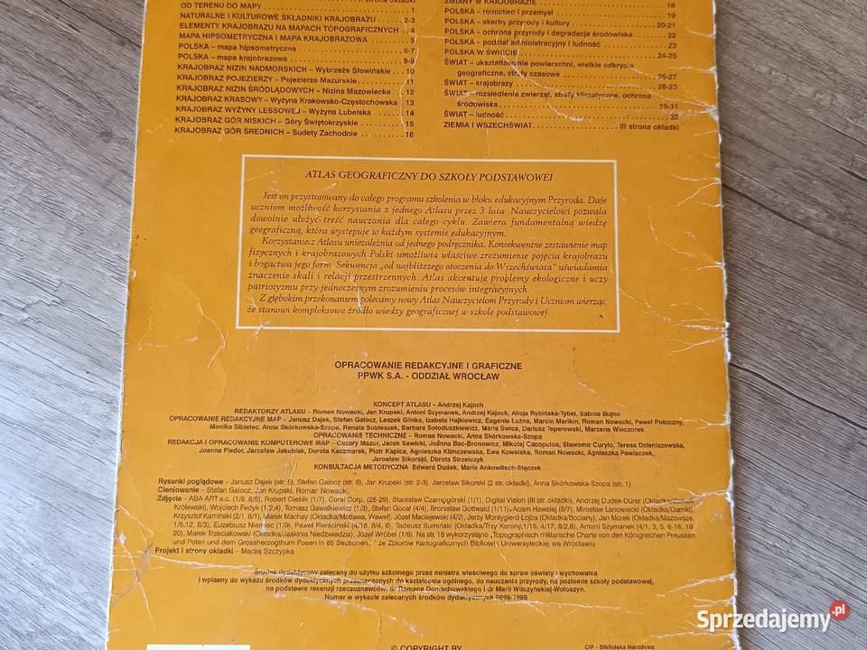 Atlas geograficzny do szkoły podstawowej Rzeszów sprzedam