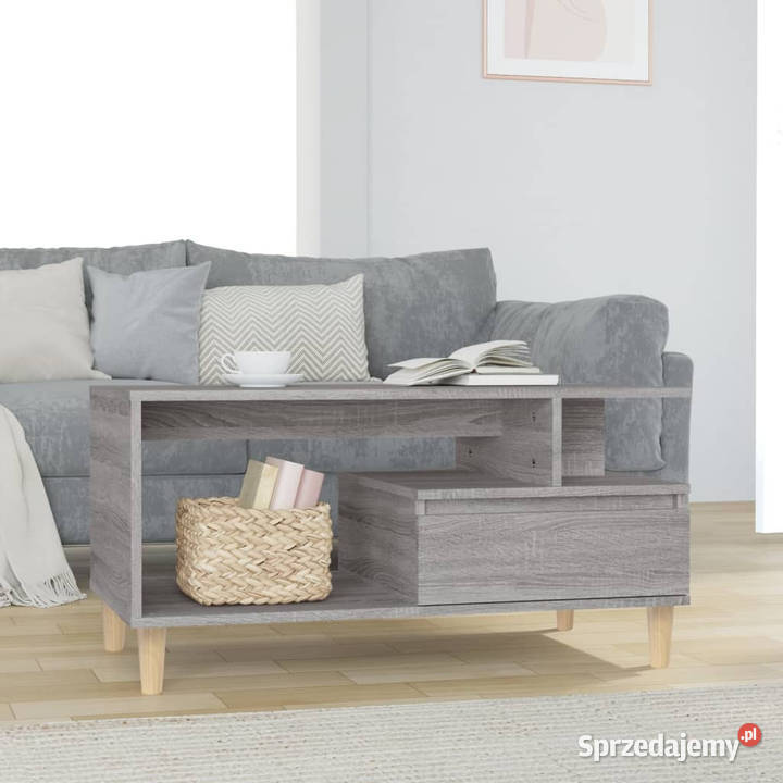 Stolik kawowy szary dąb sonoma 90x49x45 mazowieckie Warszawa