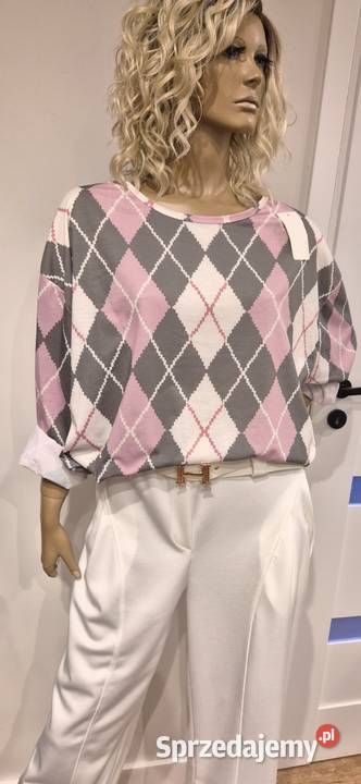 Made In Italy Bluzka Romby 95viskoza 5elastan Poznań