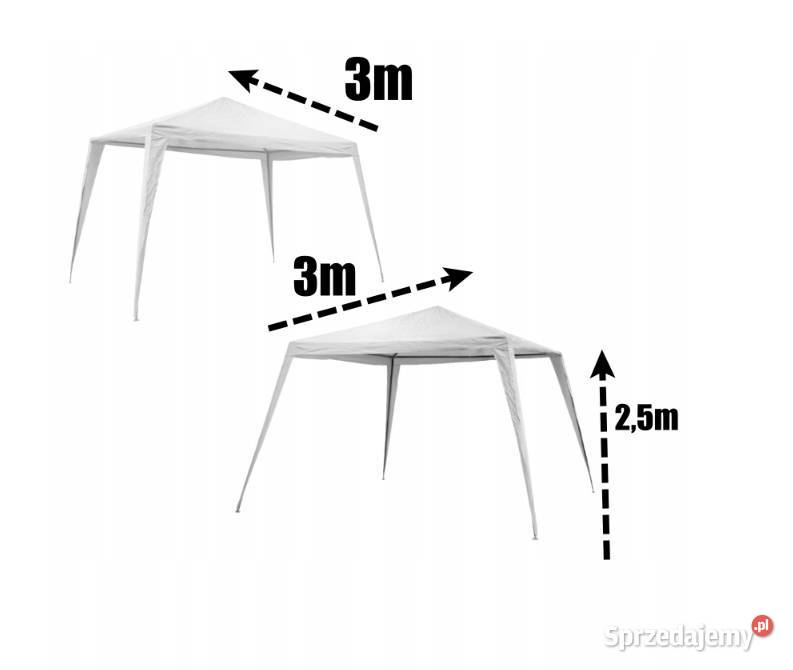 PAWILON OGRODOWY DUŻY biały SOLIDNY 3x3m Dom i Ogród Opole