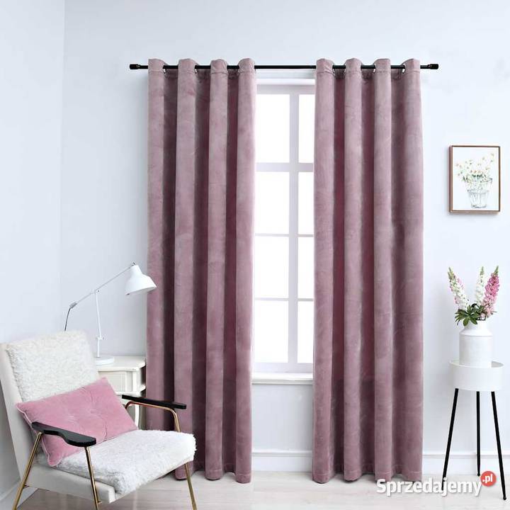 vidaXL Zasłony zaciemniające z kółkami 2 mazowieckie