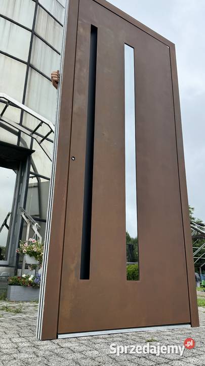 Drzwi wejściowe aluminiowe corten na wymiar Drzwi zewnętrzne Nowy Sącz