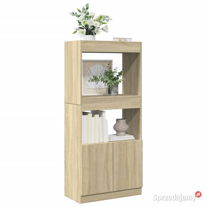 Wysoka szafka dąb sonoma 63x33x140 materiał Warszawa