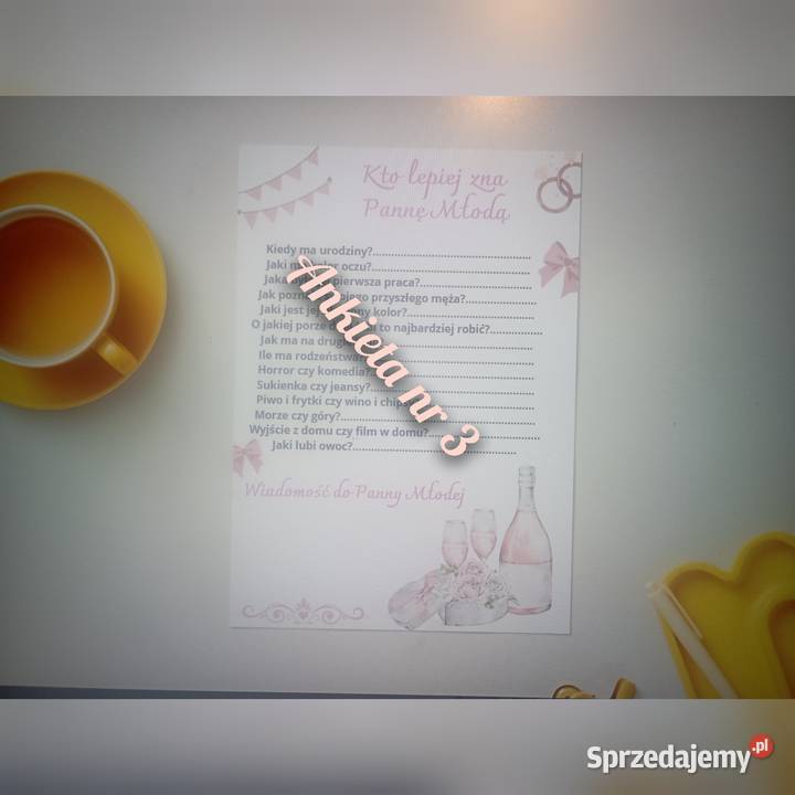 Ankieta na wieczór panieński pdf mazowieckie Radom