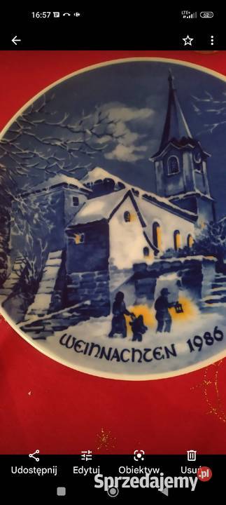 Talerz kolekcjonerski Boże Narodzenie porcelan Wrocław sprzedam