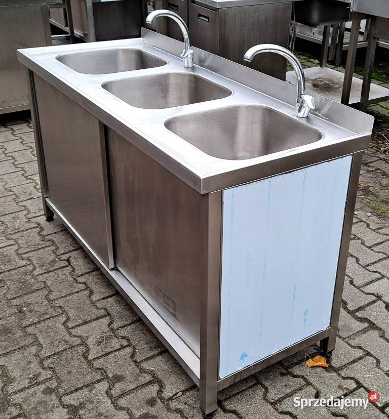 Zlew 3 Komorowy z Szafką Drzwi Suwane 1506085 Gastronomia wielkopolskie Nowe Skalmierzyce