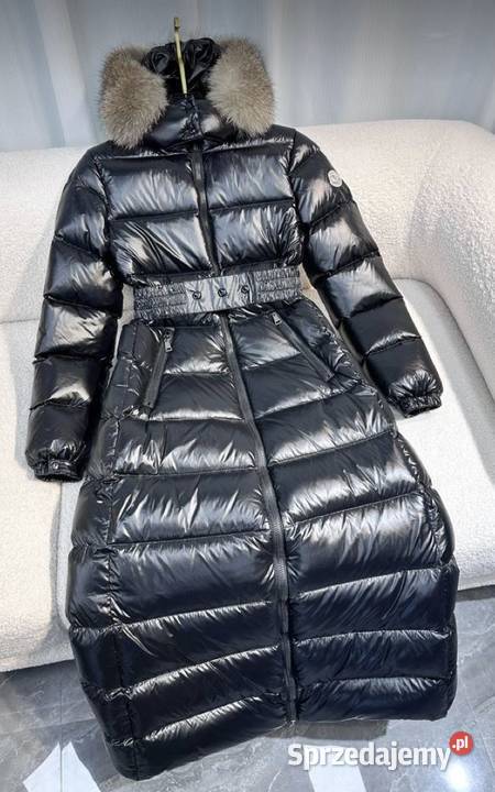 Długi płaszcz puchowy Moncler Płaszcz zimowy Kurtki i płaszcze pomorskie Gdynia