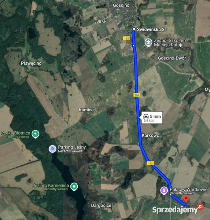 Dz budowlana z WZ 2 domów jednorodz budynku Wartkowo