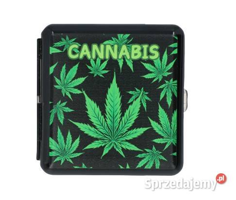 Metalowa Papierośnica z Nadrukiem Zielonych śląskie