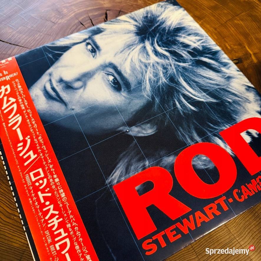 Rod Stewart Camouflage NMNM Japan Obi LP 1984 Gdynia