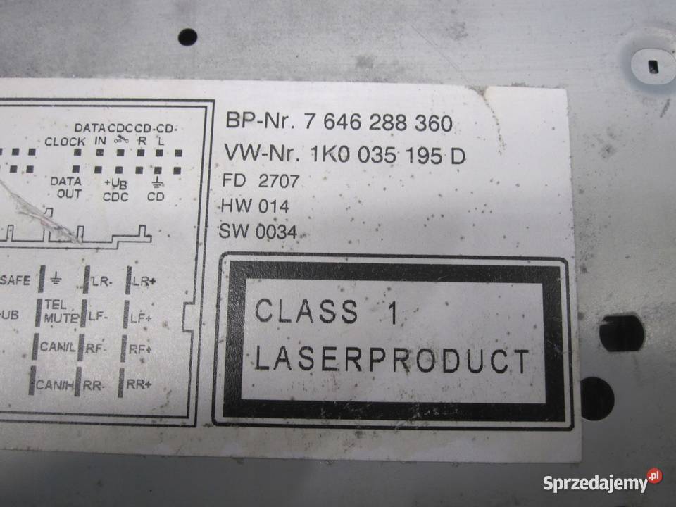 VW EOS 08r radio 1K0035195D świętokrzyskie Kielce