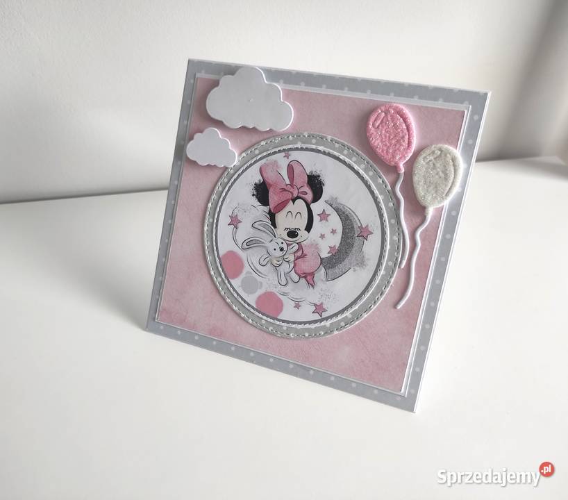 Kartka na Narodziny Roczek Urodziny ręcznie łódzkie Łódź