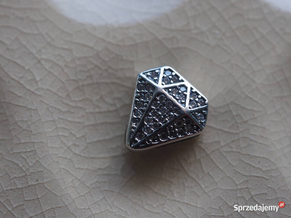 Charm do bransoletek modułowych klips diament srebrne Warszawa