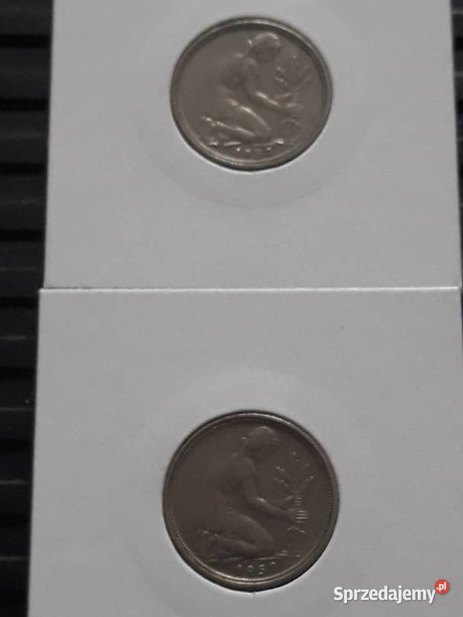 50 Fenigów RFN 1950 r men F i G