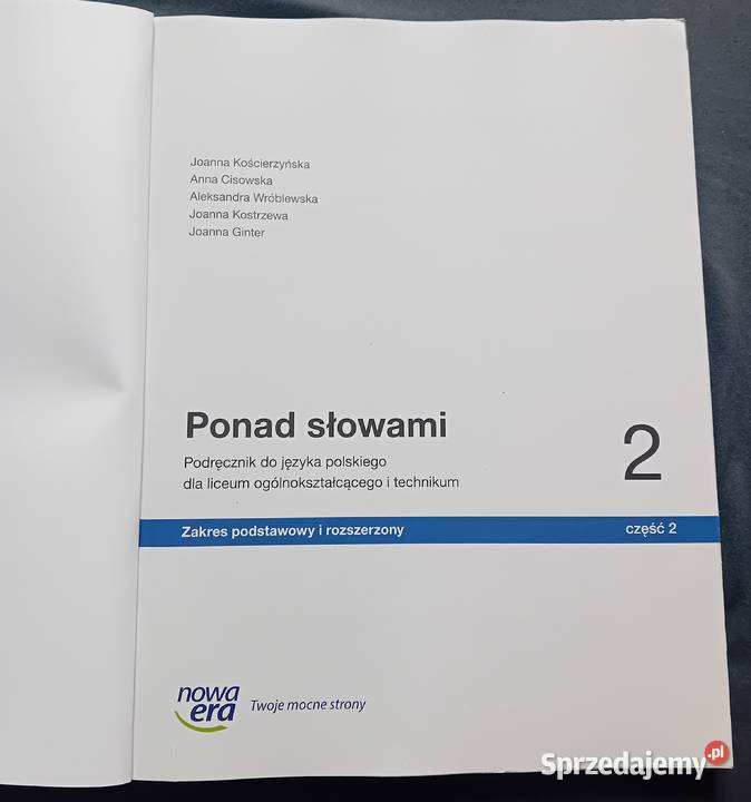 Ponad słowami 2 LO i technikum Zakr podst i język polski wielkopolskie Koźminek sprzedam