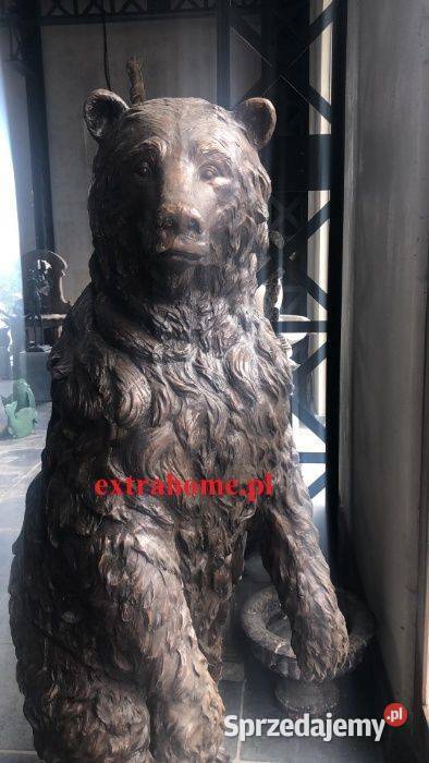 Niedźwiedź figura z brązu H120 Szczecin