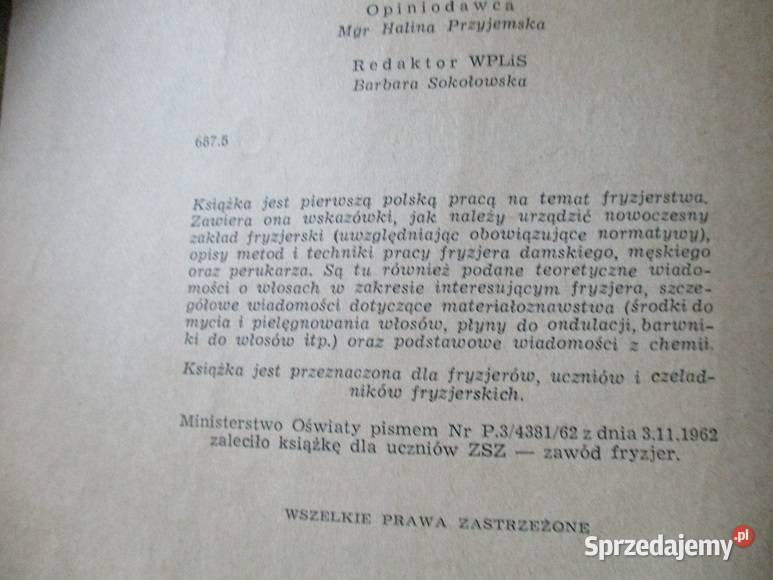 Fryzjerstwo 1966 fryzjerstwo fryzury usługi łódzkie Łódź