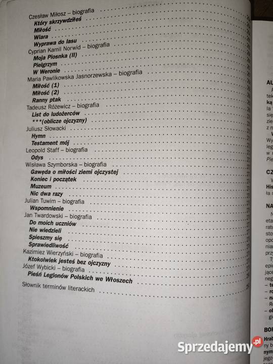 Opracowania lektur i wierszy gimnazjumszkoła Rok wydania 2013