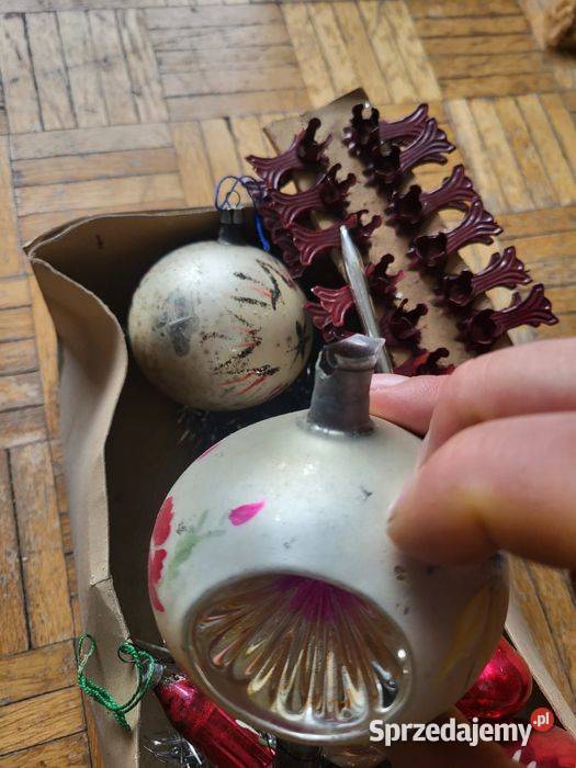 Bombki PRL stare ozdoby choinkowe szpic mazowieckie Warszawa