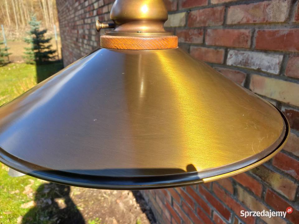Żyrandol mosiężny metalowy holenderski z