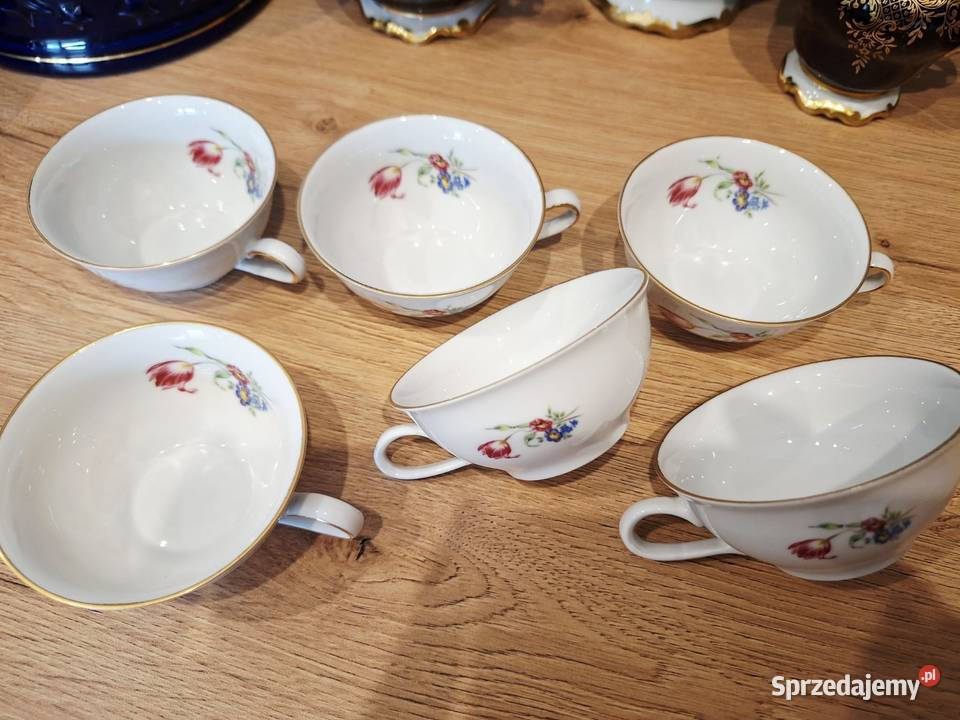 Zrstaw 6 filiżanek porcelana Bavaria Braniewo