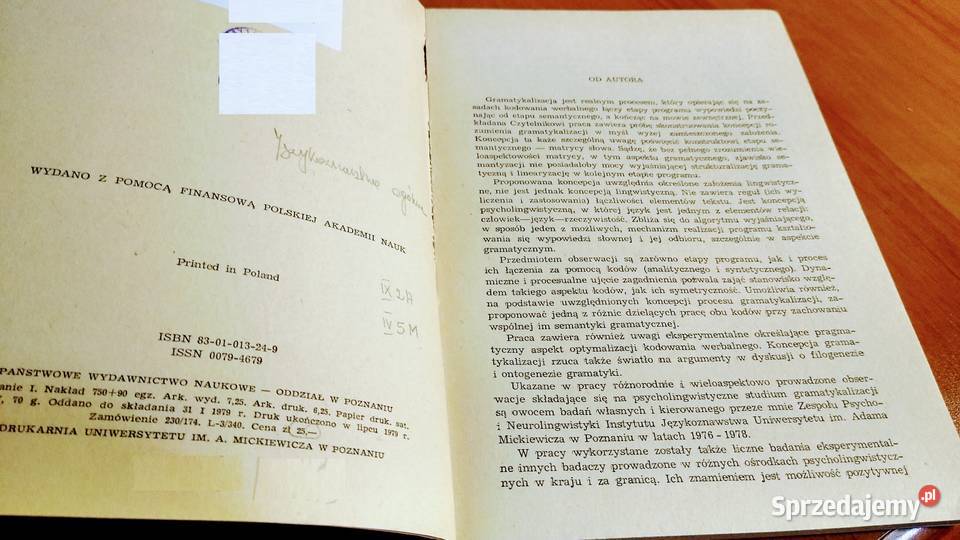Gramatykalizacja w kodzie werbalnym studia Gdańsk
