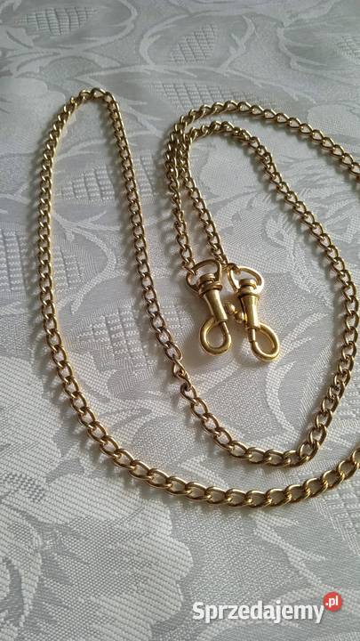 ZŁOCONY NOWY ŁAŃCUCH PASEK NASZYJNIK pozłacane Piła