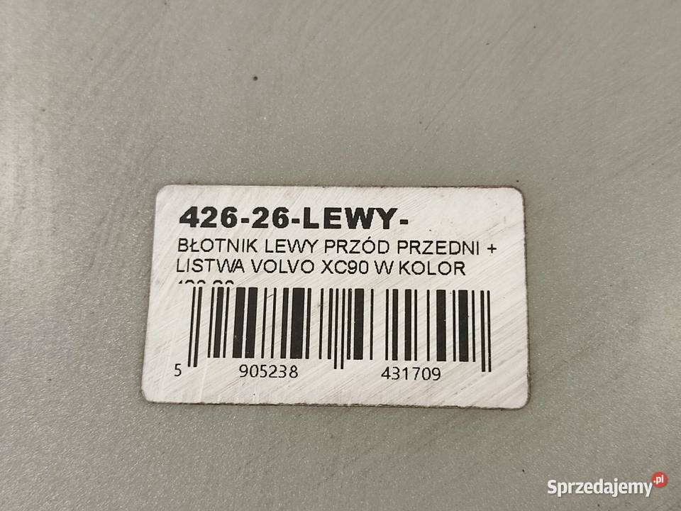 BŁOTNIK LEWY PRZÓD LISTWA VOLVO XC90 W KOLOR osobowe sprzedam