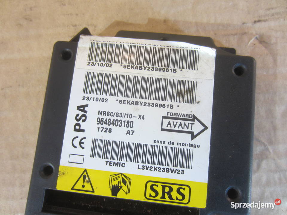 moduł sensor poduszek airbag citroen c5 Szczecin sprzedam