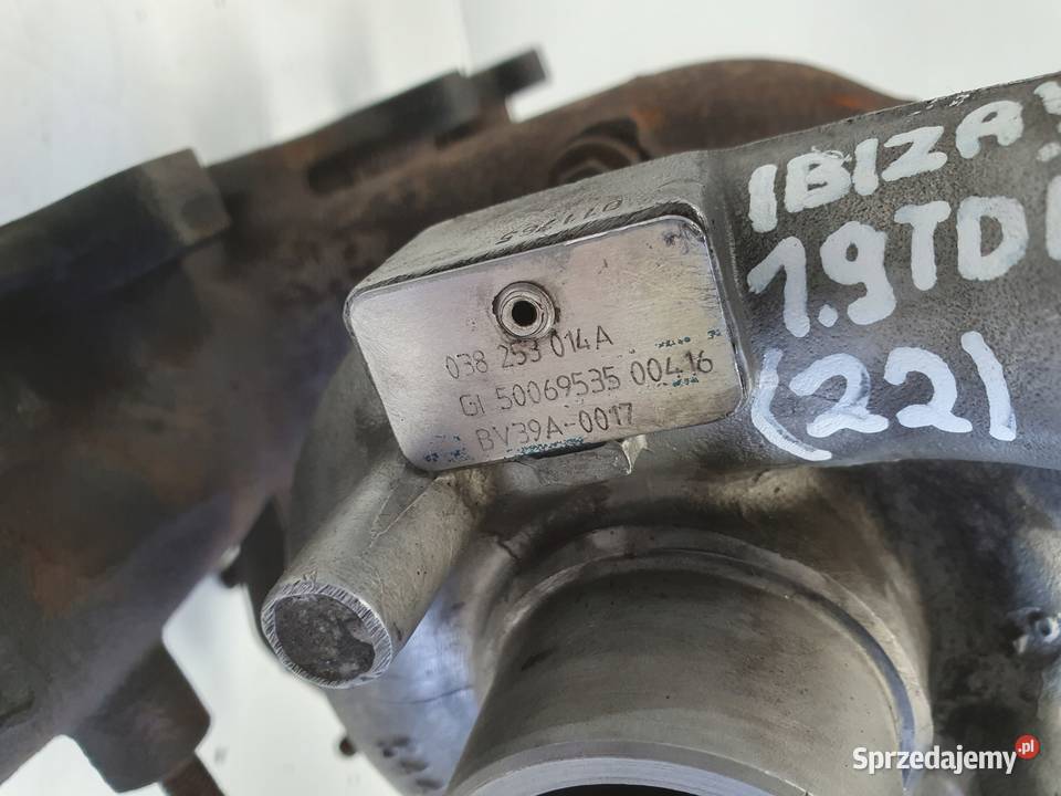TURBOSPRĘŻARKA Seat Ibiza III 19 TDI 038253014A osobowe Chełm