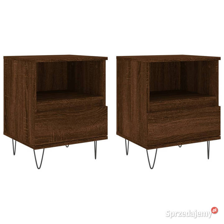 Szafki nocne 2 brązowy dąb 40x35x50 WM830635 Warszawa sprzedam